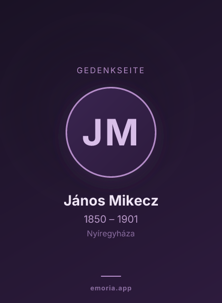 Gedenkportrait von János Mikecz