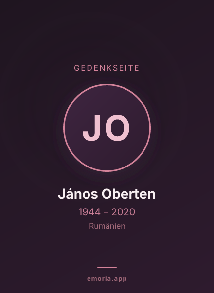 Gedenkportrait von János Oberten