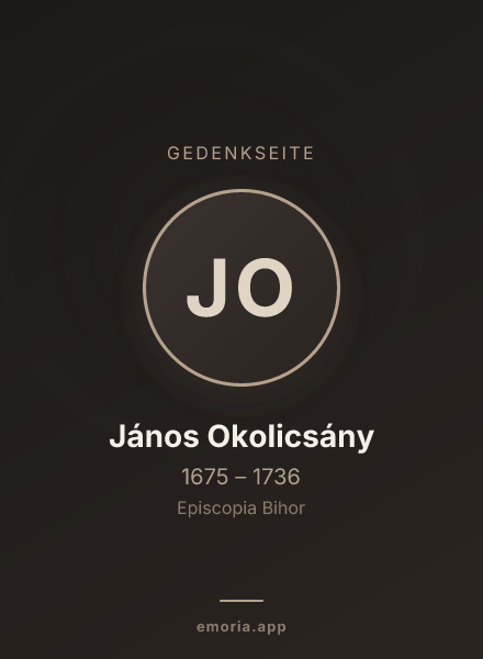 Gedenkportrait von János Okolicsány
