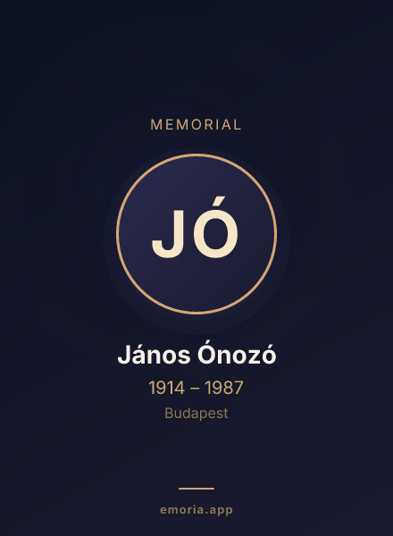 Memorial portrait of János Ónozó