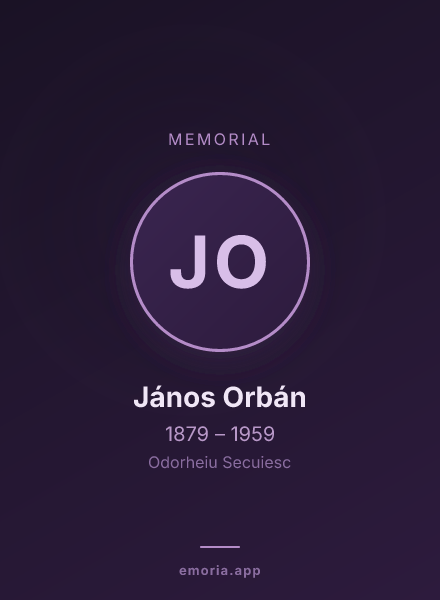 Memorial portrait of János Orbán