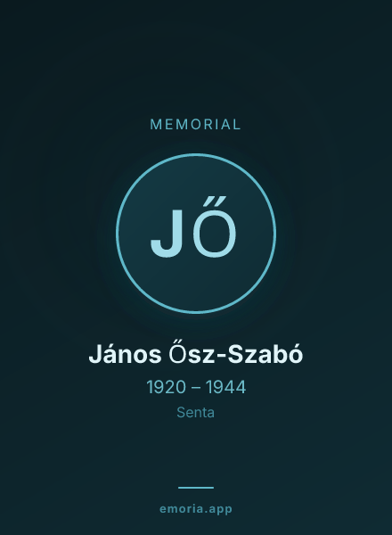 Memorial portrait of János Ősz-Szabó