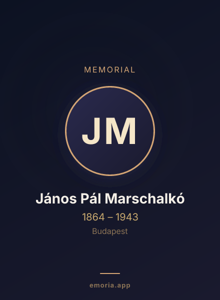 Memorial portrait of János Pál Marschalkó