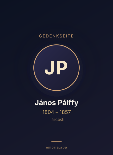 Gedenkportrait von János Pálffy