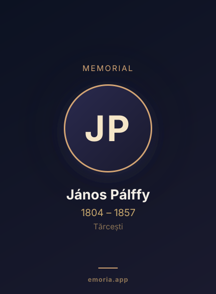 Memorial portrait of János Pálffy