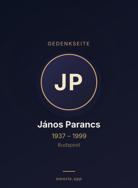 Gedenkportrait von János Parancs