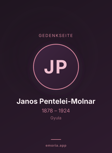 Gedenkportrait von Janos Pentelei-Molnar