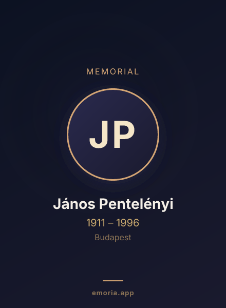 Memorial portrait of János Pentelényi