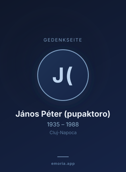 Gedenkportrait von János Péter (pupaktoro)