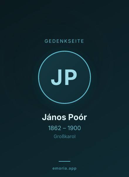 Gedenkportrait von János Poór
