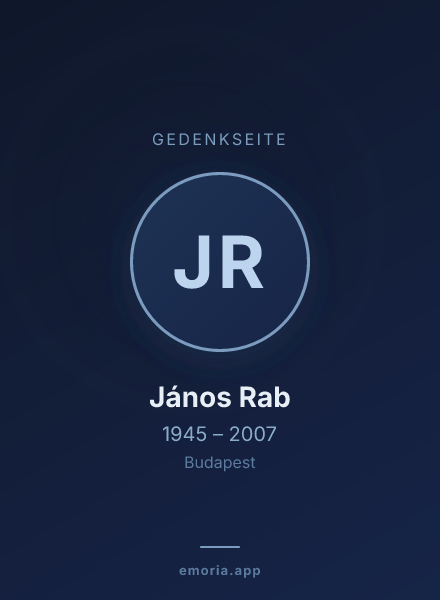 Gedenkportrait von János Rab