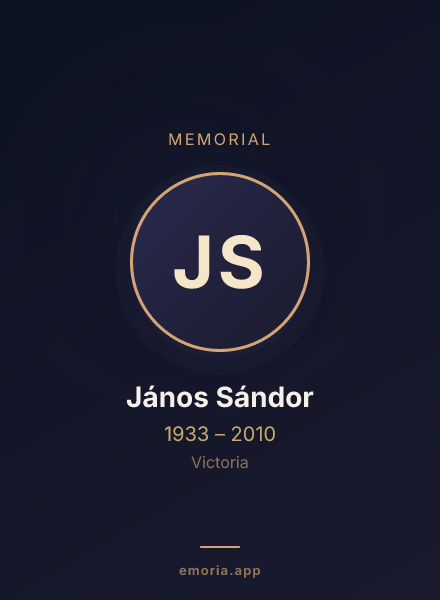 Memorial portrait of János Sándor