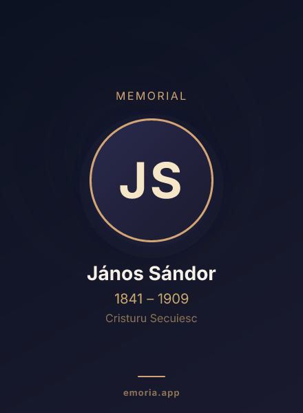 Memorial portrait of János Sándor