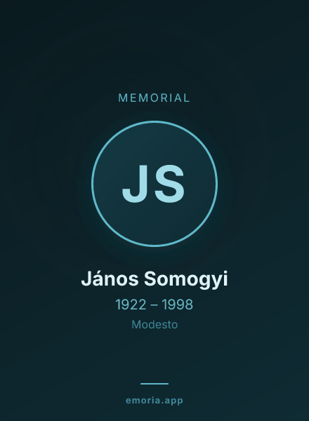 Memorial portrait of János Somogyi