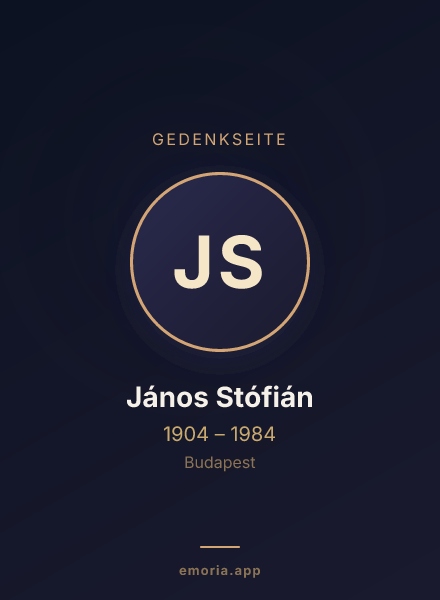 Gedenkportrait von János Stófián