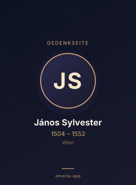 Gedenkportrait von János Sylvester