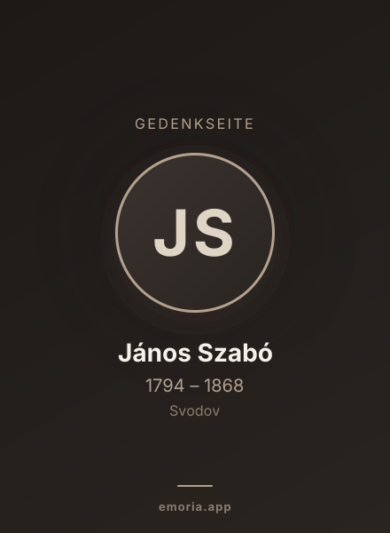 Gedenkportrait von János Szabó