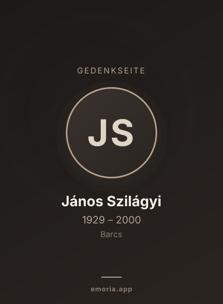 Gedenkportrait von János Szilágyi