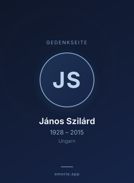 Gedenkportrait von János Szilárd