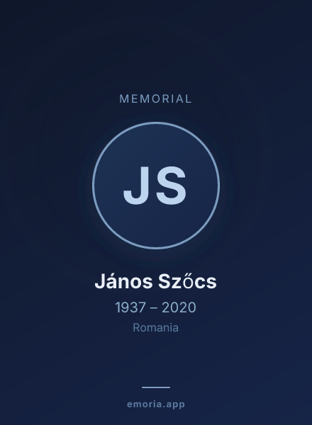 Memorial portrait of János Szőcs