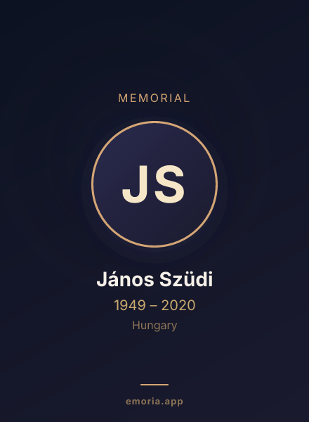 Memorial portrait of János Szüdi