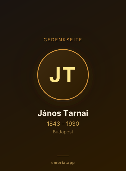 Gedenkportrait von János Tarnai