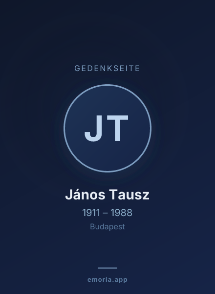 Gedenkportrait von János Tausz