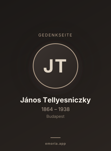 Gedenkportrait von János Tellyesniczky