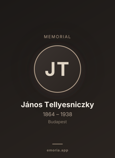 Memorial portrait of János Tellyesniczky