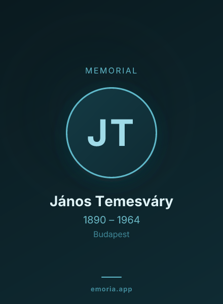 Memorial portrait of János Temesváry