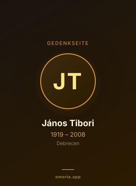Gedenkportrait von János Tibori