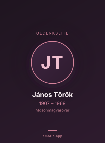 Gedenkportrait von János Török