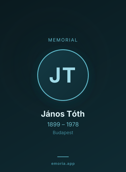Memorial portrait of János Tóth
