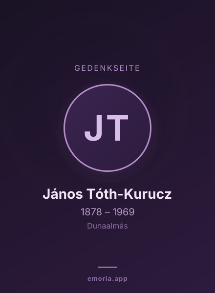 Gedenkportrait von János Tóth-Kurucz