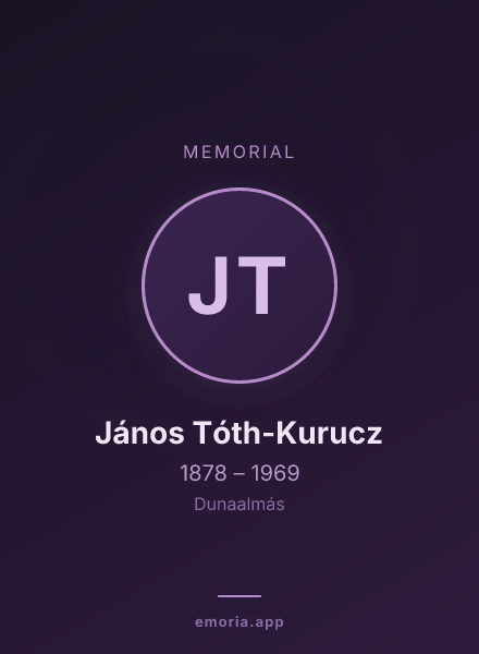 Memorial portrait of János Tóth-Kurucz