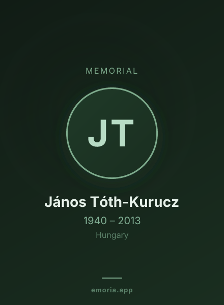 Memorial portrait of János Tóth-Kurucz