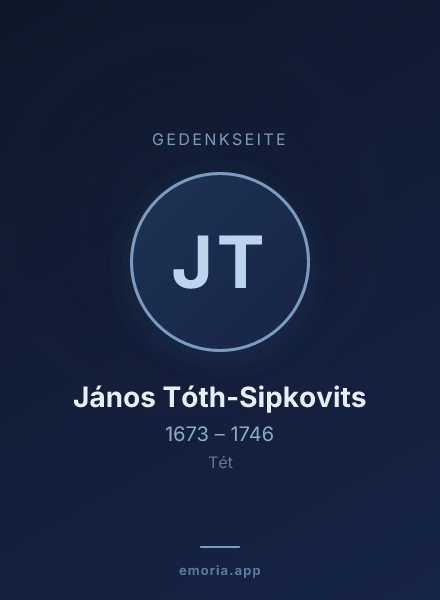 Gedenkportrait von János Tóth-Sipkovits