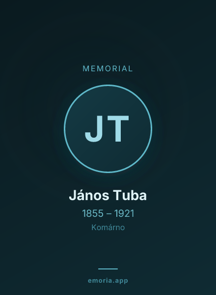 Memorial portrait of János Tuba