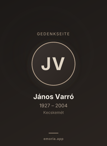 Gedenkportrait von János Varró