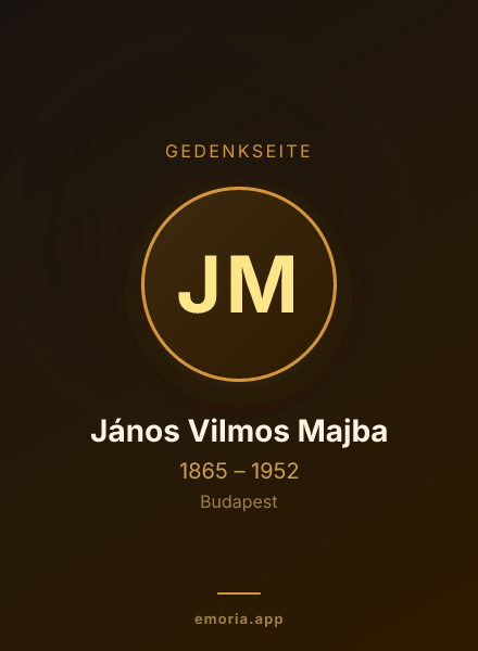 Gedenkportrait von János Vilmos Majba