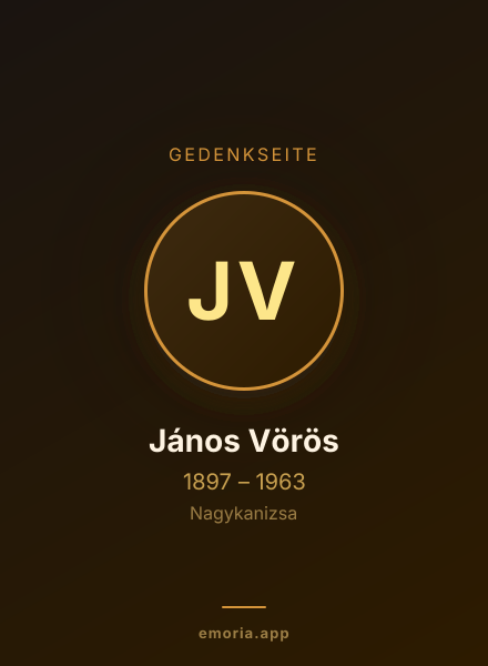 Gedenkportrait von János Vörös