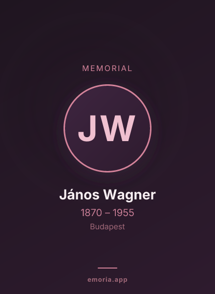 Memorial portrait of János Wagner