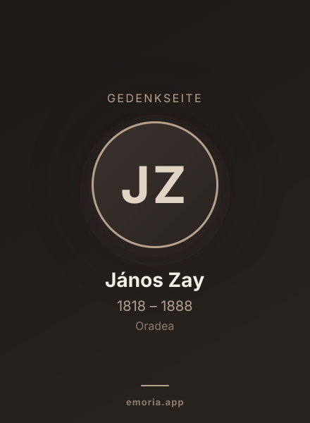 Gedenkportrait von János Zay