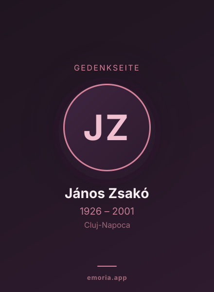 Gedenkportrait von János Zsakó