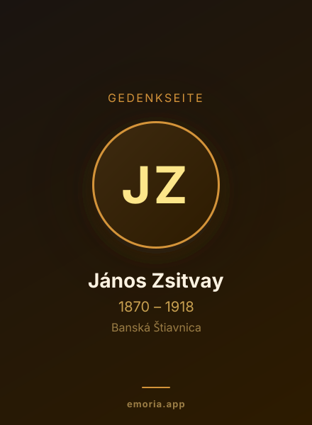 Gedenkportrait von János Zsitvay