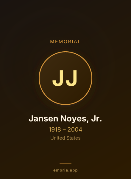 Memorial portrait of Jansen Noyes, Jr.