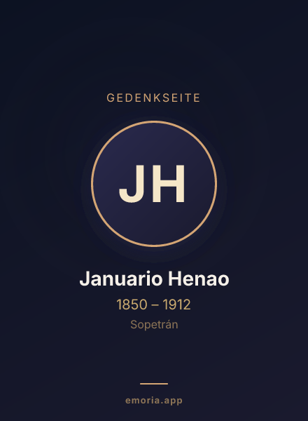 Gedenkportrait von Januario Henao