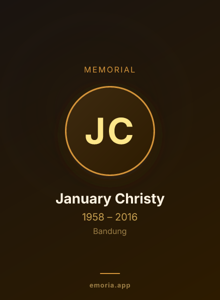 Memorial portrait of January Christy