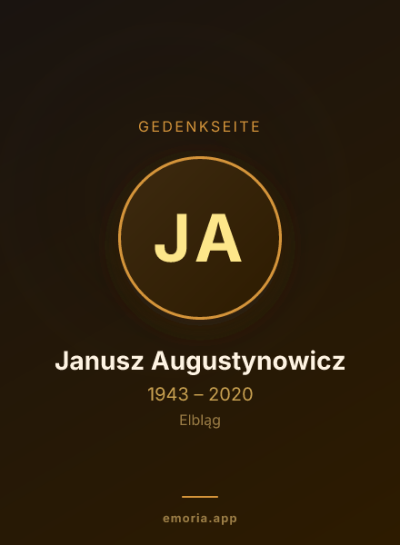 Gedenkportrait von Janusz Augustynowicz
