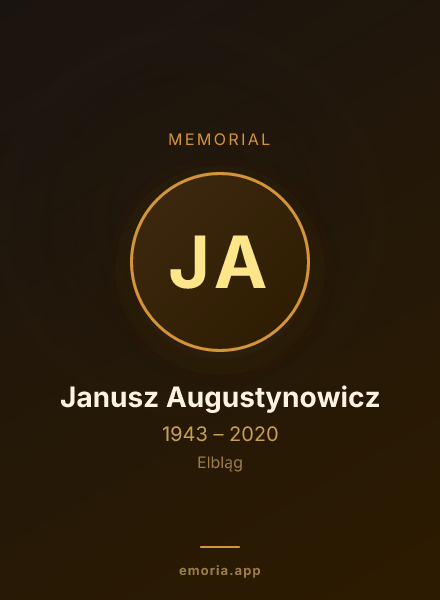 Memorial portrait of Janusz Augustynowicz